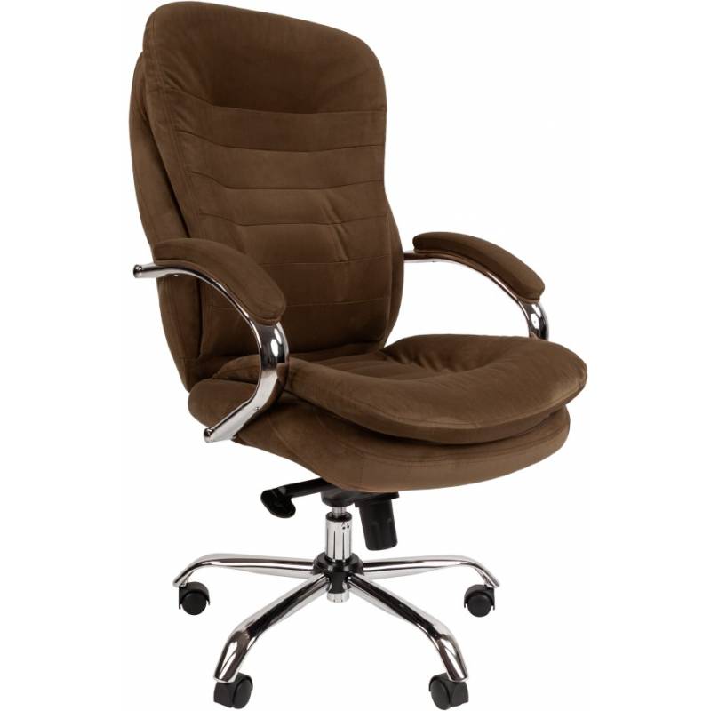 Офисное кресло Chairman 795 коричневое (ткань велюр) главное фото