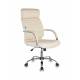 Кресло руководителя Бюрократ T-8010SL/IVORY слоновая кость искусственная кожа крестовина хром главное фото в маленьком размере