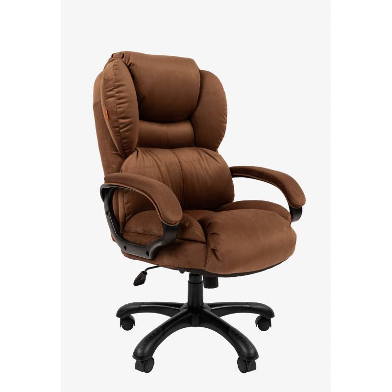 Кресло руководителя Chairman Home 434 Россия ткань Т-14 коричневое (черный пластик) главное фото