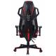 Кресло игровое Cactus CS-CHR-090BLR черный/красный эко.кожа/сетка крестов. нейлон. Фото товара с разных ракурсов.
