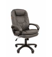 Кресло руководителя Chairman 668 Россия экопремиум серый (черный пластик)