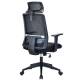 Кресло  PREMIUM "Agent ER-404", поясничная поддержка, регулируемый подголовник, ткань/сетка, черное, 532970. Фото товара с разных ракурсов.
