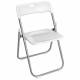 Стул складной  "Golf Lite CF-017", серебристый каркас, пластик, белый, 532896 главное фото в маленьком размере