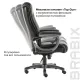 Кресло офисное  PREMIUM "Solid HD-005", НАГРУЗКА до 180 кг, рециклированная кожа, черное. Фото товара с разных ракурсов.
