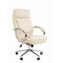 Кресло руководителя Chairman 794 Россия хром экокожа светло-бежевая