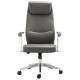 Кресло офисное  PREMIUM "Jazz EX-757", синхромеханизм, алюминий, экокожа, серое. Фото товара с разных ракурсов.