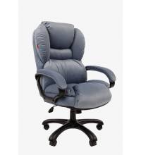 Кресло руководителя Chairman Home 434 Россия ткань Т-71 голубое (черный пластик)