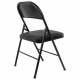 Стул складной для дома и офиса  "Golf Plus CF-003 Комфорт", черный каркас, кожзам черный, 531566. Фото товара с разных ракурсов.