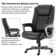 Кресло офисное  PREMIUM "Solid HD-005", НАГРУЗКА до 180 кг, рециклированная кожа, черное. Фото товара с разных ракурсов.