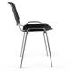Стул STAFF "Iso Plast CF-009", хром каркас, пластик черный. Фото товара с разных ракурсов.