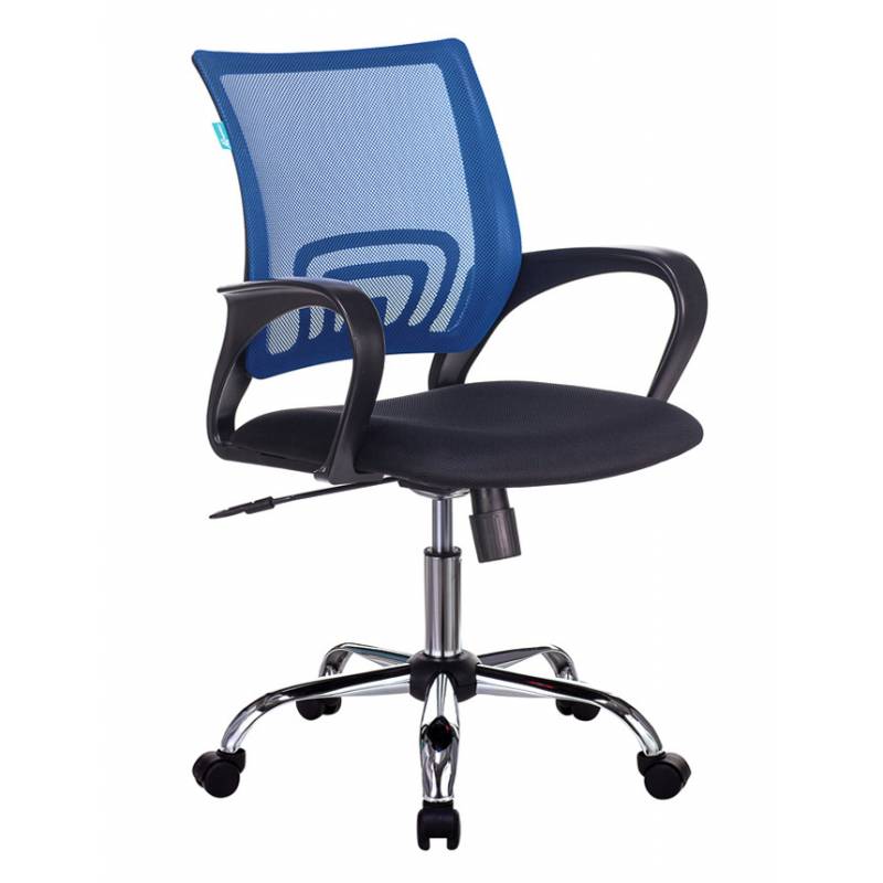 Кресло Бюрократ CH-695N/SL/BL/TW-11 спинка сетка синий TW-05 сиденье черный TW-11 крестовина хром главное фото