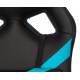 Кресло игровое Zombie DRIVER черный/голубой искусственная кожа с подголов. крестовина пластик. Фото товара с разных ракурсов.