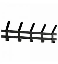Вешалка настенная "Торонто-5", 168х580х85 мм, 5 крючков, металл, черная, ВНТ5 Ч