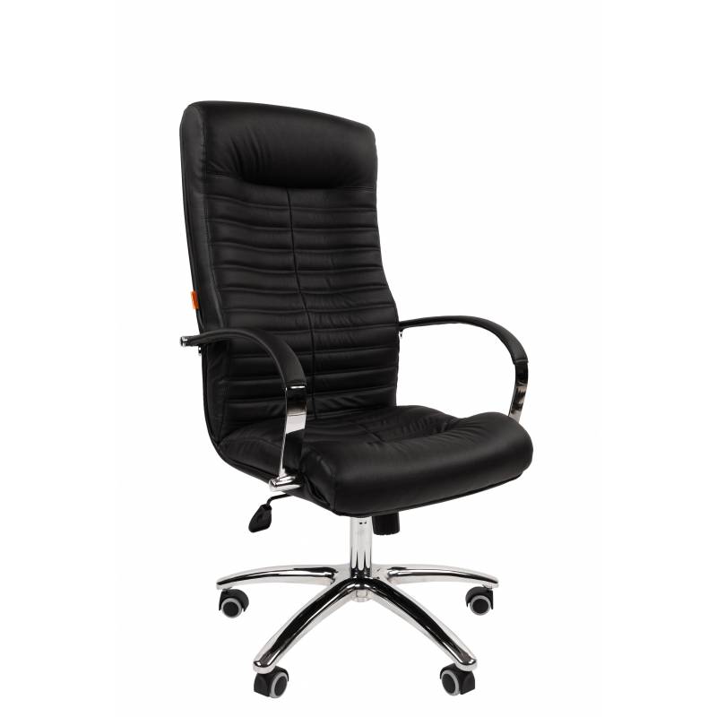 Кресло руководителя Chairman 480 Россия нат.кожа/экокожа черный N главное фото