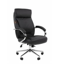 Кресло руководителя Chairman 794 Россия хром нат. кожа/экокожа черная