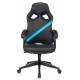 Кресло игровое Zombie DRIVER черный/голубой искусственная кожа с подголов. крестовина пластик. Фото товара с разных ракурсов.