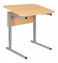 Стол-парта 1-местный, регулируемый угол, СУТ.54-01, 600х500х640-780 мм, рост 4-6, серый каркас, ЛДСП клён