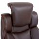 Кресло  PREMIUM "Phantom EX-553", рециклированная кожа, регулируемый подголовник, коричневое, 532941. Фото товара с разных ракурсов.