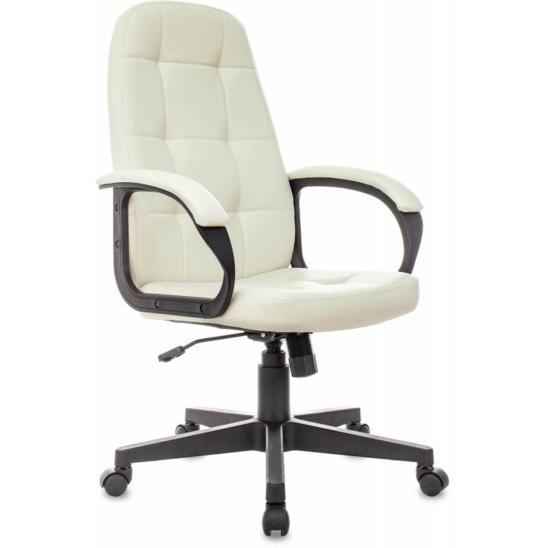 Кресло руководителя Бюрократ CH 002 слоновая кость OR-10 эко.кожа крестов. пластик главное фото