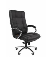 Кресло руководителя Chairman 424 Россия нат.кожа/экокожа черная (мультиблок)