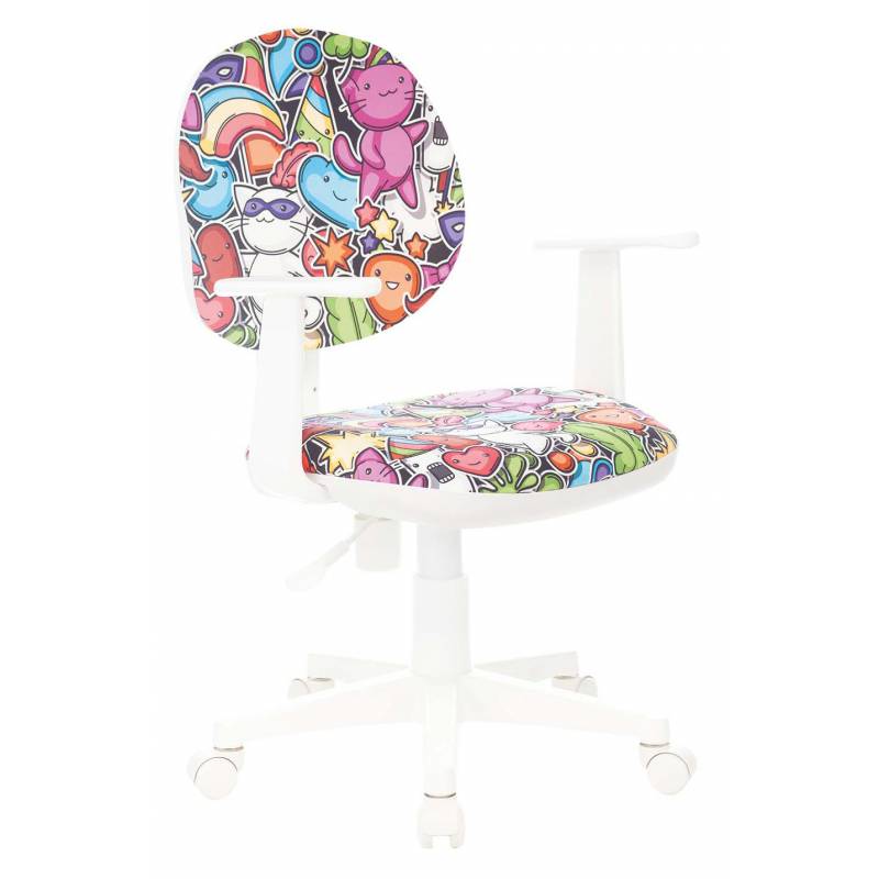 Кресло детское Бюрократ CH-W356AXSN мультиколор маскарад крестов. пластик пластик белый главное фото