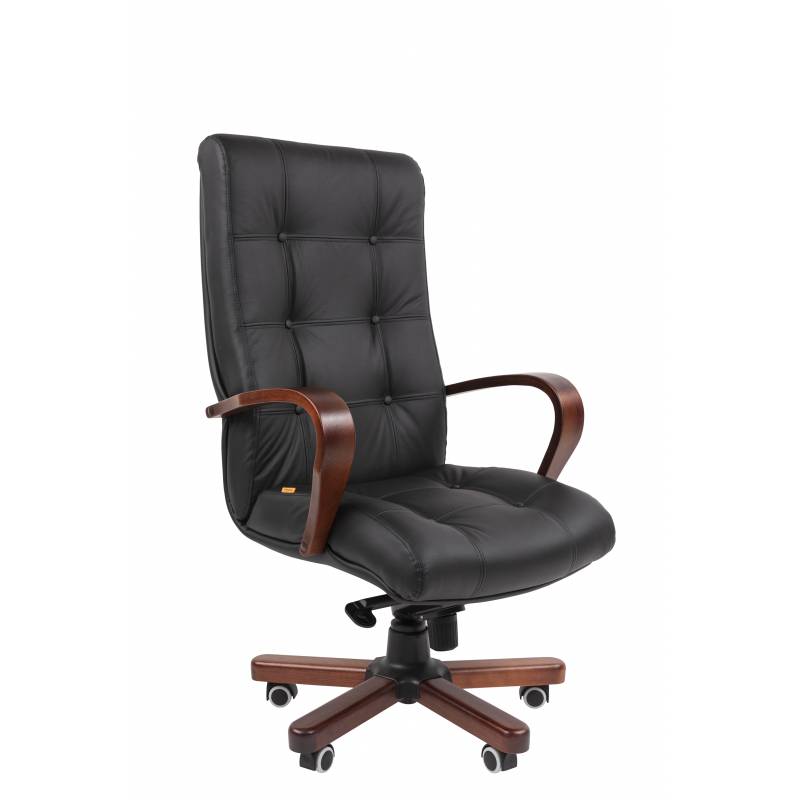 Кресло руководителя Chairman 424WD Россия нат.кожа/экокожа черная (мультиблок) главное фото