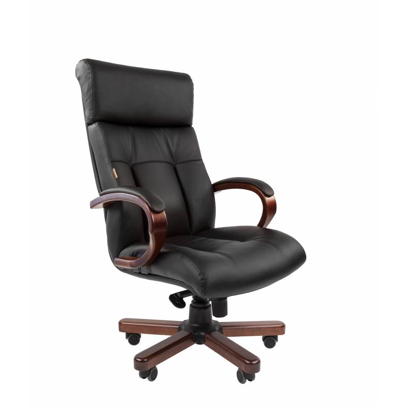Кресло руководителя Chairman 421 Россия нат.кожа/экокожа черная (мультиблок) главное фото